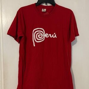 Vibrant Red Peru Graphic Tee